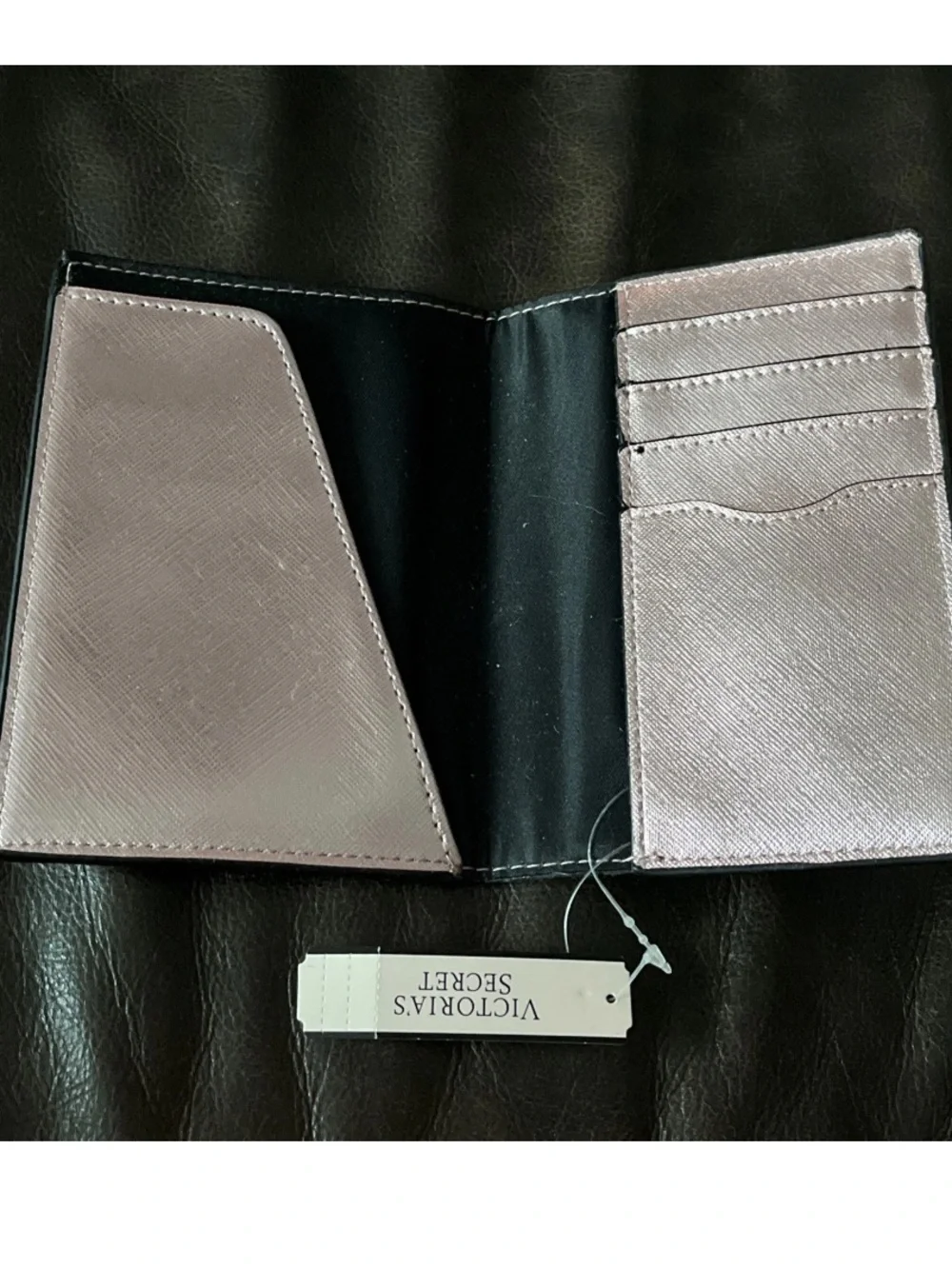 NWT Victoria's Secret VS Passport Credit ID Card Travel Holder Rose Gold Pink
